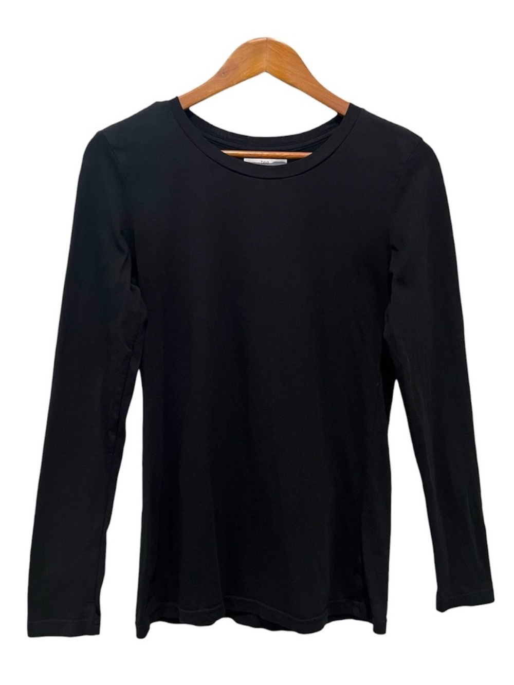 Nordstrom Rack Tee Black Long Sleeve Pima Cotton T Shirt Blouse Size Medium